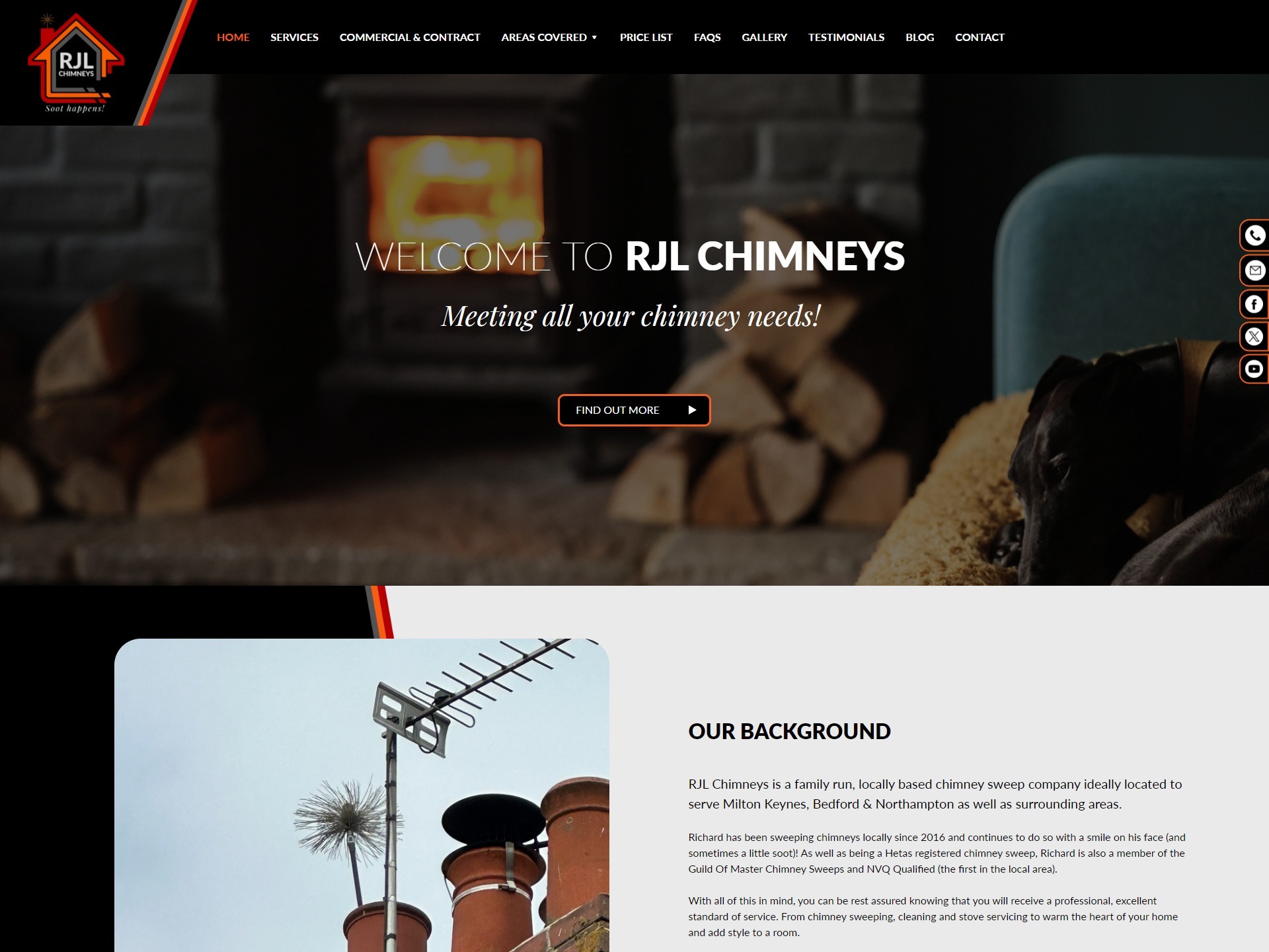 The redesign of PJL Chimneys