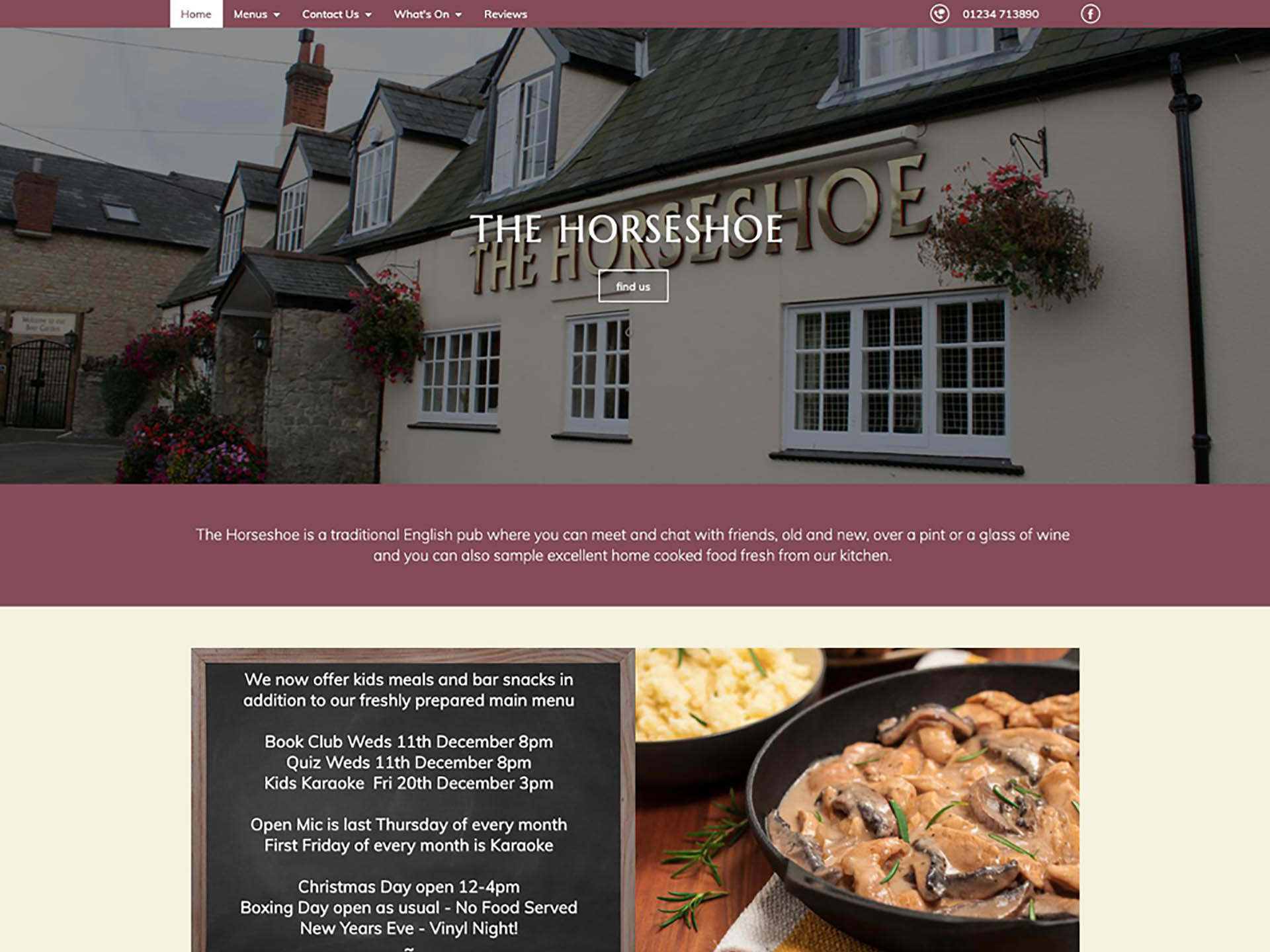 The Horseshoe website created by it'seeze Northampton